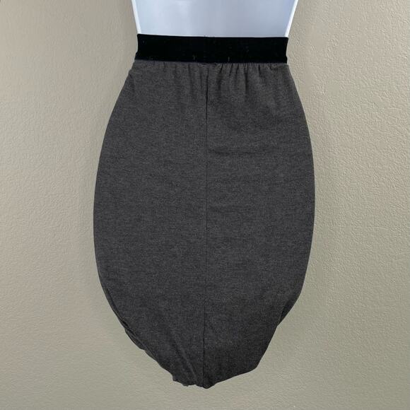 T Alexander Wang Chamoisee Gray Twisted Bubble Knee Length Mini Skirt XS/Small - Picture 12 of 12